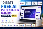 Best free AI presentation maker comparison featuring Gamma, Canva Magic Design, Beautiful.ai, Tome, and Microsoft Copilot in 2026.